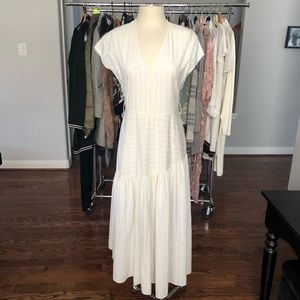 AMAZING ZARA BOHEMIAN COTTON CREAM DRESS SZ M